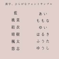 ≪おとな可愛い≫ミルクティベージュ×くすみブルー　命名タペストリー　命名書/100日/ハーフバースデー 7枚目の画像