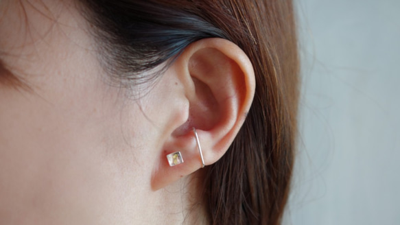 925純銀 個性歐美風 小銀珠耳骨夾耳環/耳窩(單一只)【日日 hibi jewellery】 第6張的照片