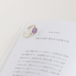 925純銀 //紫水晶戒指//愛的守護石/7月誕生石/可調式戒圍【日日 hibi jewellery】 第3張的照片