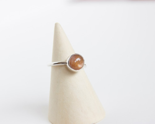 シルバーリング サンストーン-2/天然石【日日 hibi jewellery】 指輪
