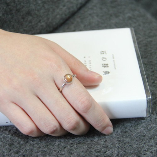 シルバーリング サンストーン-2/天然石【日日 hibi jewellery】 指輪