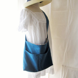【再販】Linen shoulder bag  -Turquoise- 1枚目の画像