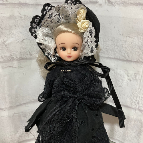 22センチドール.ゴシック、ゴスロリ(○○ちゃんハンドメイド服、7点