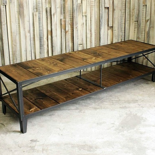 インダストリアルラック　テレビボード Amazon | インダストリアル家具 テレビ台 テレビボード TV RUSTIC AV