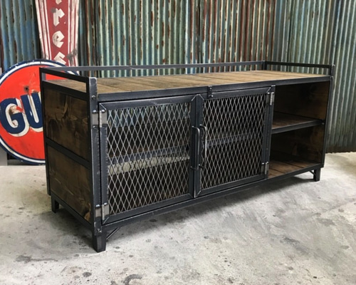 しー】インダストリアルブランチ【テレビボード（展示品）】アイアン