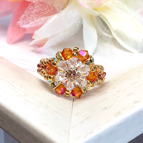 Swarovski ピンク ジルコニア リング Swarovski ピンク ジルコニア リング