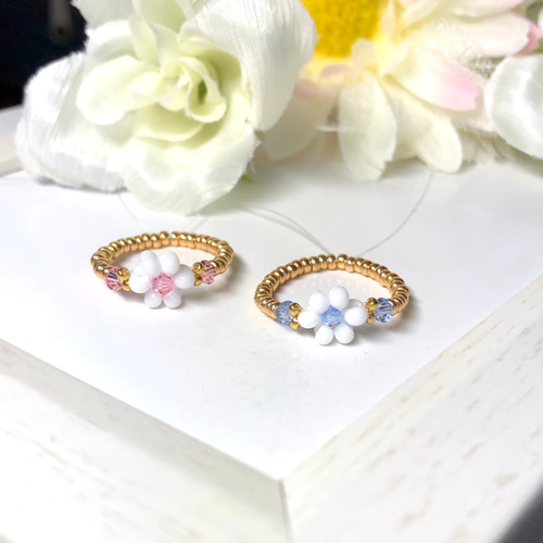 希少　スワロフスキー　広島ビーズ　指輪　リング　ピンク　ピーチ　ビーズ　ローズ 希少 スワロフスキー 広島ビーズ 指輪 リング ピンク ピーチ ビーズ