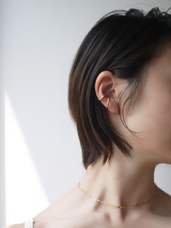 18KGP＊ear cuff "fit"(2.5ｍｍ) 4枚目の画像