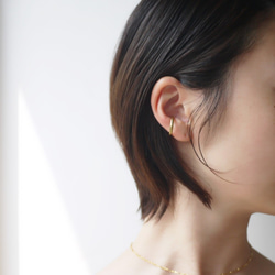 18KGP＊ear cuff "standard"(2.5ｍｍ) 4枚目の画像