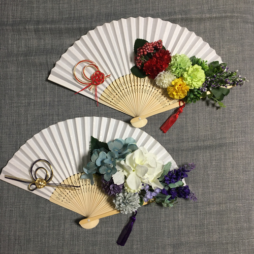 結婚式 和装 前撮り 扇子プロップス セット ブーケ Ranunculus bouquet