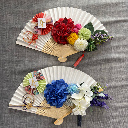 結婚式 和装 前撮り 扇子プロップス セット ブーケ Ranunculus bouquet