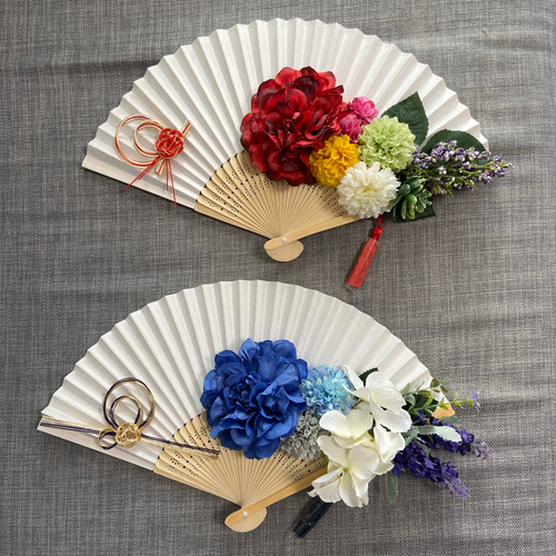 結婚式 和装 前撮り 扇子プロップス セット ブーケ Ranunculus bouquet