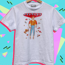 ベストフレンド　Ｔシャツ　ビッグシルエット　レトロ　ユニーク　シンプル　　新作Tシャツ2020 2枚目の画像