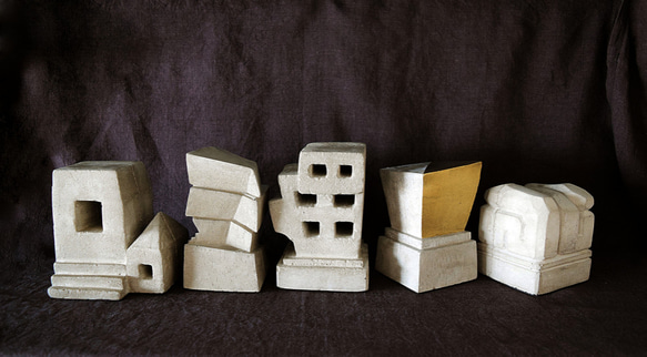 ブックエンド（building）コンクリート Bookends and Objects 6枚目の画像