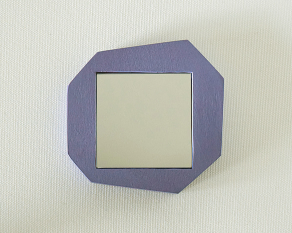 ジオメトらない手鏡（intersect）ブルーラベンダー 2枚目の画像