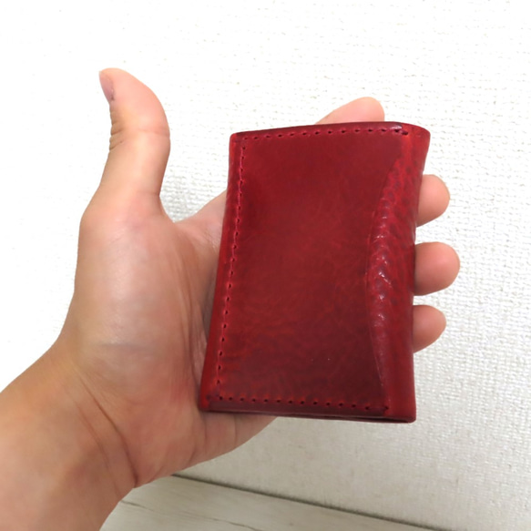 【ITARIAN LEATHER】カード入付きコインケースウォレット　Mサイズ（牛本革使用　メンズ　レディース) 5枚目の画像