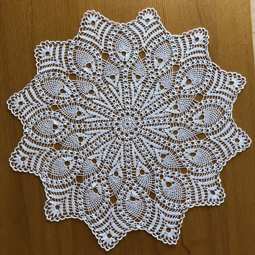 レース編みドイリー【40-No.9】 その他インテリア雑貨 羊毛工房faye's