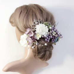 【F1705HE3】ウェディング♡ティアラ・結婚式・パーディー・髪飾り 5枚目の画像