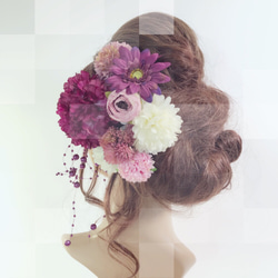 【F1705HE70】♡ヘッドドレス/髪飾り♡・結婚式・パーディー・和婚・成人式・卒業式 3枚目の画像