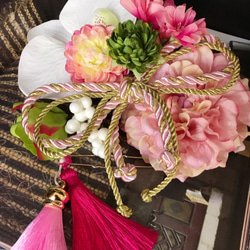 【F1904K1】♡ピンク♡髪飾り♡成人式・卒業式・和婚式 2枚目の画像