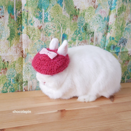 gouk雅　うさぎモチーフベレー帽 gouk雅 うさぎモチーフベレー帽 gouk雅 うさぎモチーフベレー帽