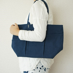 【在庫処分セール】 POCKET TOTE(L)　*ネイビー* 1枚目の画像