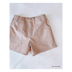 【chino short pants】送料無料 ベビー チノパンツ 女の子　男の子　おしゃれ　ハーフパンツ 2枚目の画像