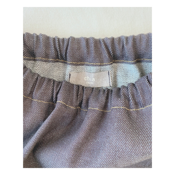 【skirt (denim)】デニム　スカート　ベビー　インディゴ　出産祝い　お出かけ　リンクコーデ 4枚目の画像
