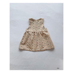 【jumper skirt (flower)】送料無料　ベビー　ジャンパースカート　ワンピース　おしゃれ　出産祝い 3枚目の画像