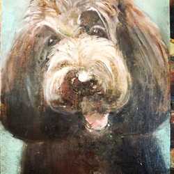 【オーダーメイド】ペットの肖像画【油絵】【F1～F4】【多頭OK】【犬・わんこの似顔絵】 4枚目の画像