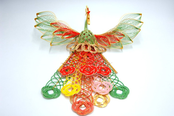 水引お正月飾りH08鳳凰（ホーオー）/しめ飾り/縁起物/開運/年越し