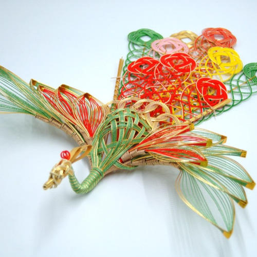 水引お正月飾りH08鳳凰（ホーオー）/しめ飾り/縁起物/開運/年越し