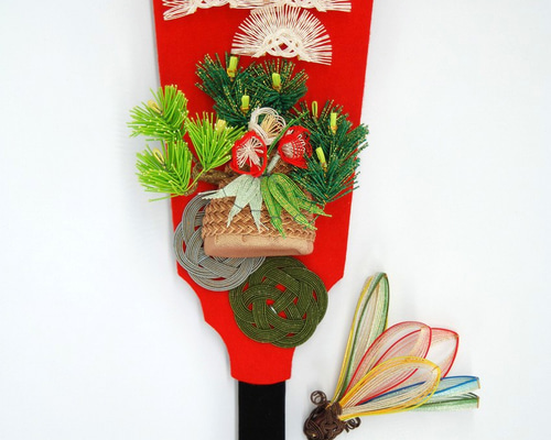 水引お正月飾り豪華な羽子板[01DR1]羽根付 その他インテリア雑貨 盆栽