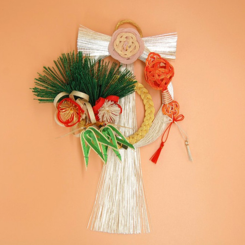 （b-498）水引パーツ　干支しめ縄リース 楽天市場】国産ミニ干支リース 水引（午）【国産魚沼しめ飾り