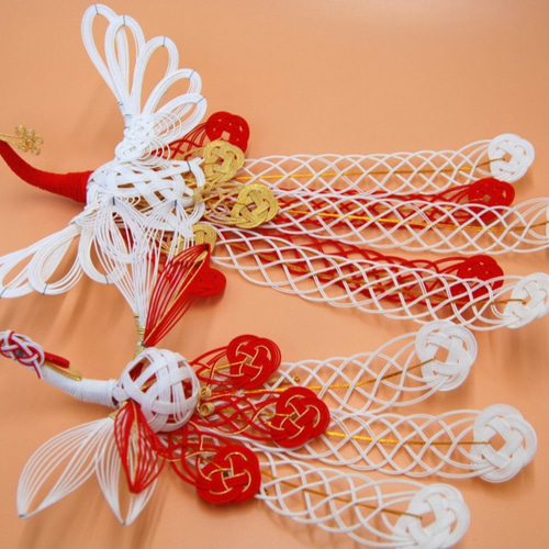 福袋！愛と幸せを運ぶホーオー！水引お正月飾り80SA鳳凰大小2個セット