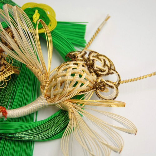 水引風水お正月飾り142AG(緑)しめ縄/しめ飾り/縁起物 しめ縄・しめ飾り
