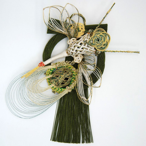 水引風水お正月飾り146AG鶴亀/縁起物/しめ縄/しめ飾り しめ縄