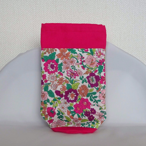 ペットボトルカバー550ml用 ＊ リバティプリント（エミリー・チェリー