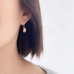 14Kgf Gold Baroque Pearl Freshwater Pearl Earrings/Earrings --An 第6張的照片