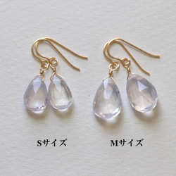 14Kgf Scorolite (Lavender Quartz) Earrings/Earrings --Healing dr 第4張的照片