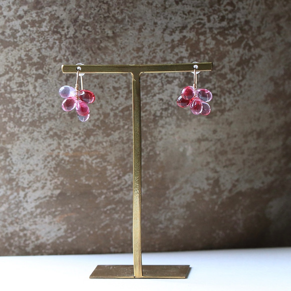 繡球花色耳環（粉紅/紫色）防過敏--Blooming Hydrangea-- 第5張的照片
