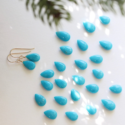 14kgf キングマンターコイズ ピアス/イヤリング --Drops of the sky