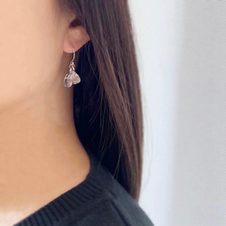 Silver925 Crystal Quartz Drop Earrings/Earrings --Morning dew-- 第6張的照片