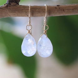 14Kgf Rainbow Moonstone Earrings/Earrings --On a moonlit night-- 第1張的照片