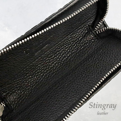 ◇◇ スティングレイ ガルーシャ 本革 レザー ペンケース グレー