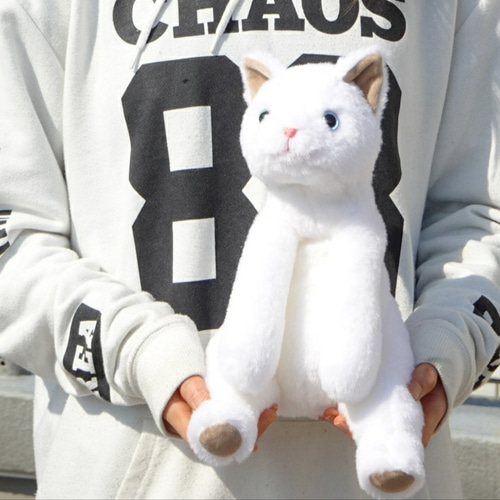 最終価格jam or Pains.悪魔ずきん(シロネコ)ぬいぐるみ白猫金目 ☆白猫☆ ぬいぐるみ・ | Pay ID