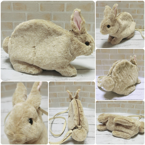 うさぎのショルダーバッグ(マチつき) ベージュ ショルダーバッグ pal*U