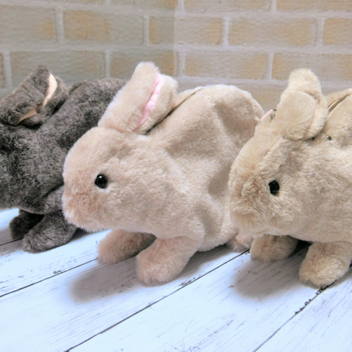 うさぎのショルダーバッグ(マチつき) ベージュ ショルダーバッグ pal*U