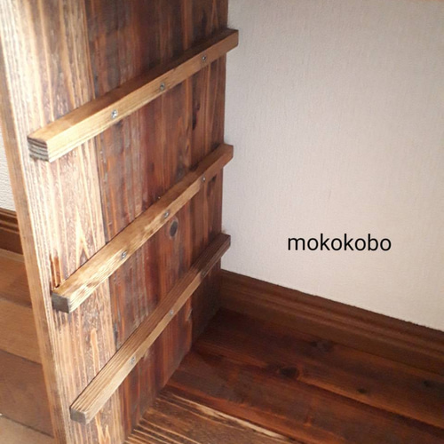 アンティーク調三段シェルフ 棚・シェルフ・ラック mokokobo