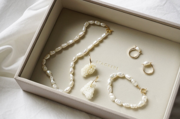 〈14kgf〉2WAY BAROQUE PEARL NECKLACE...バロックパール 真珠 ネックレス ブレスレット 5枚目の画像